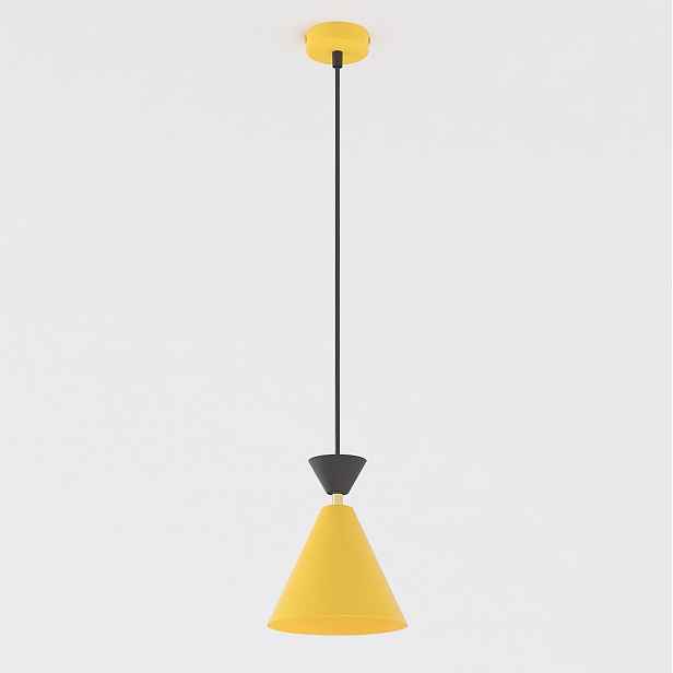 Závěsná lampa Klever 1 E14 černo-oranžová, ocel, 140 cm