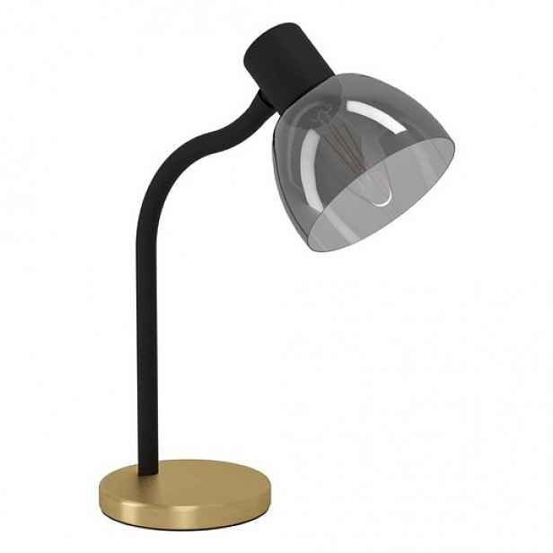 Eglo MACERE stojací lampa černá, kartáčovaná mosaz ocel 901062