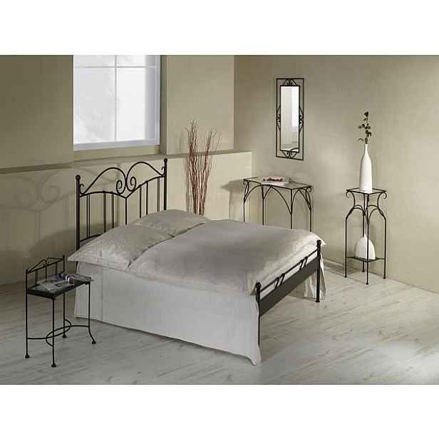 Kovová postel SARDEGNA 0439 Černá 5A - zlatá patina, 160x200 cm
