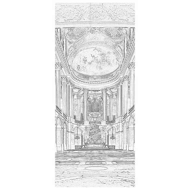 Samolepka Fototapeta Klasická architektura Sloupy Oblouky Rozeta 91x211