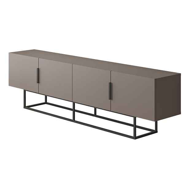Šedo-béžový TV stolek 200x55 cm Titan – Marckeric