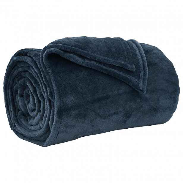 vidaXL Přehoz Námořnická modrá 150 x 200 cm 0.78 kg Fleece