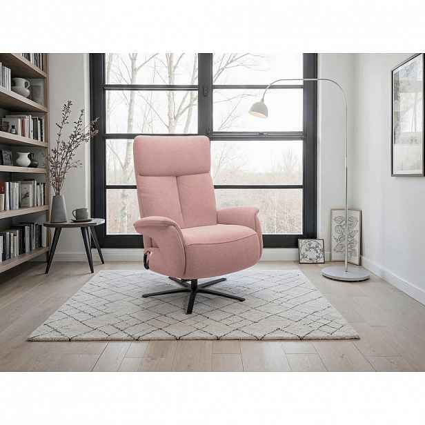 Sit & More RELAXAČNÍ KŘESLO, textil, starorůžová