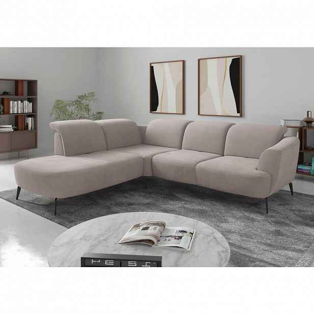 Sit & More ROHOVÁ SEDAČKA, textil, šedobéžová