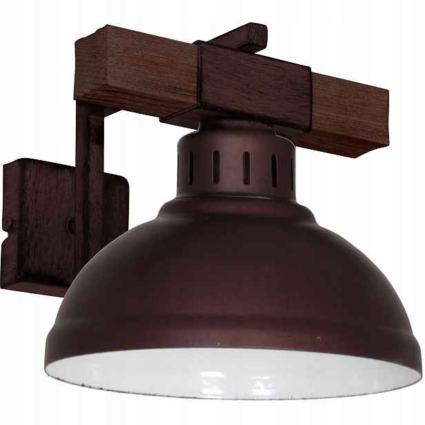 Nástěnné svítidlo Luminex Hakon Industriální, Dřevo/Ocel, Bronz, E27, 15W
