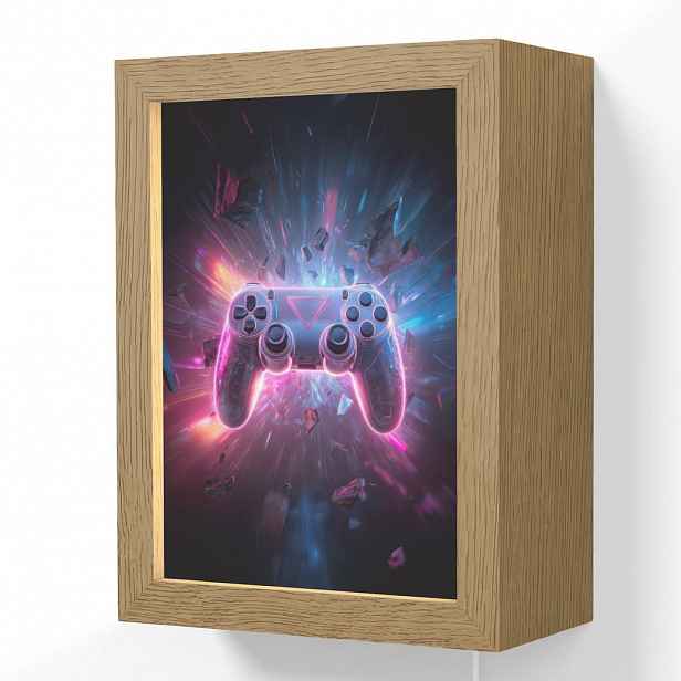 OnlyWow NÁSTĚNNÁ LAMPA Controller - Neon - Explosion - Abstraktní 15x20 cm