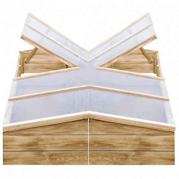 vidaXL Pařeniště 2 ks impregnovaná borovice 200 x 50 x 35 cm
