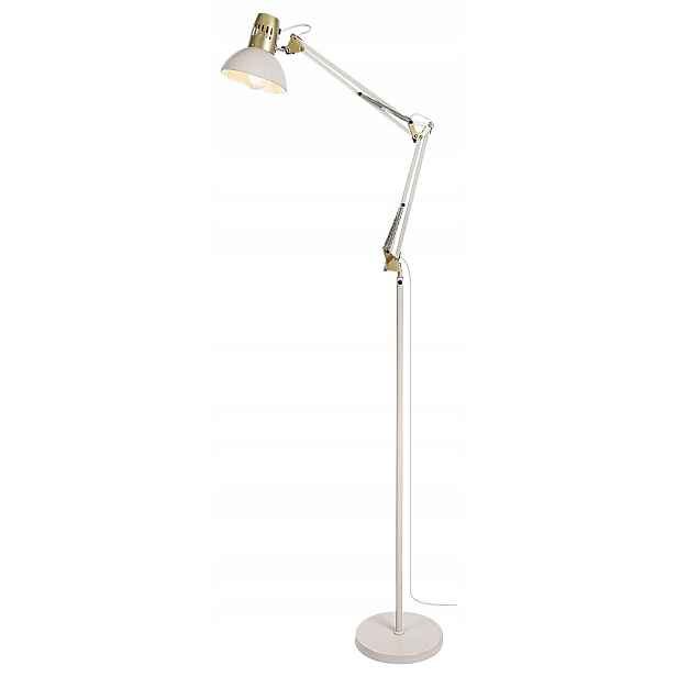 Stojací lampa nastavitelná krémová zlatá industriální 171 cm Rabalux