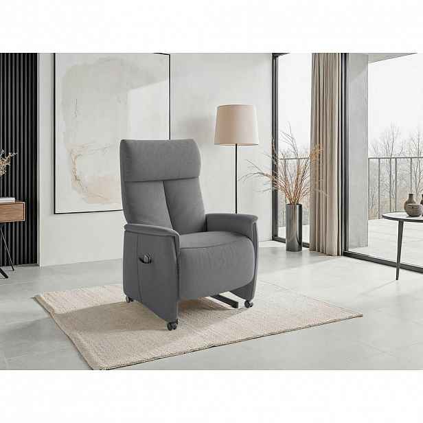 Sit & More RELAXAČNÍ KŘESLO, textil, šedá