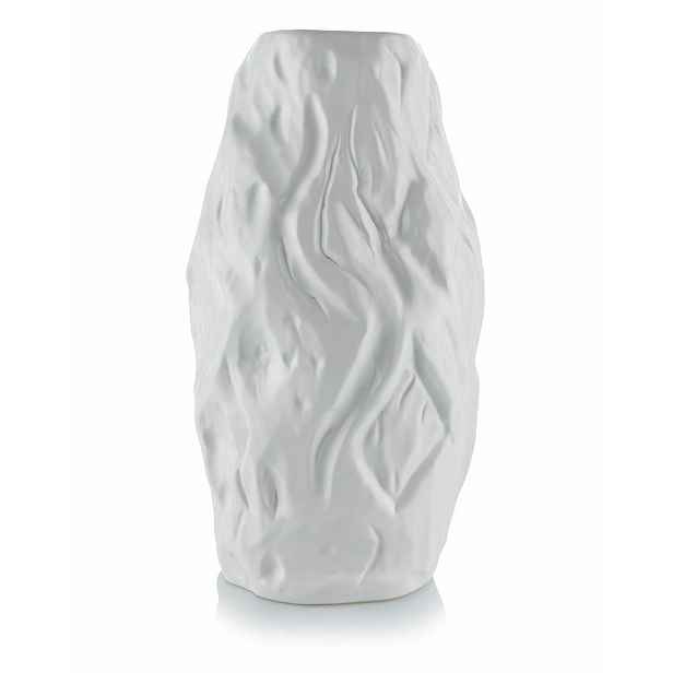HowHomely Váza Louis 29 cm bílá