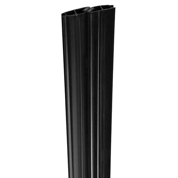 Polysan Set magnetických těsnění 45°pro sklo 6/6mm, 2000mm, černá (2ks)