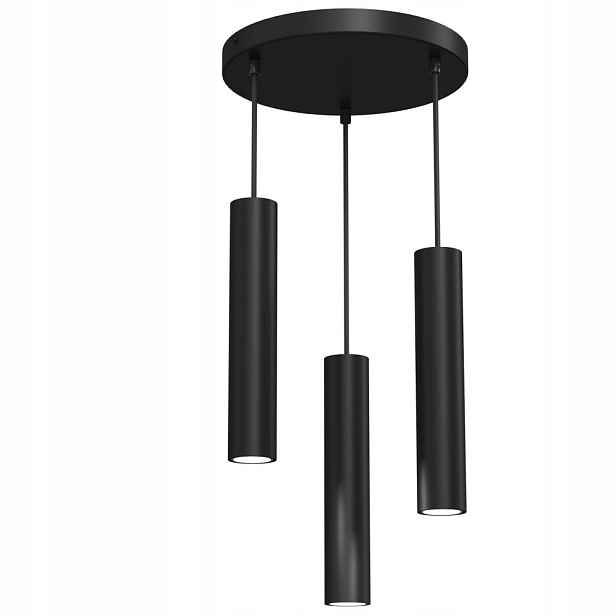 Trojitá závěsná lampa s trubicí na kruhu Raito 98 Luminex