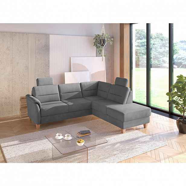 Sit & More ROHOVÁ SEDAČKA, textil, šedá