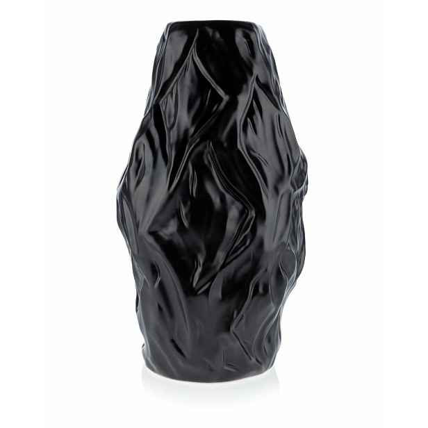 HowHomely Váza Louis 29 cm černá