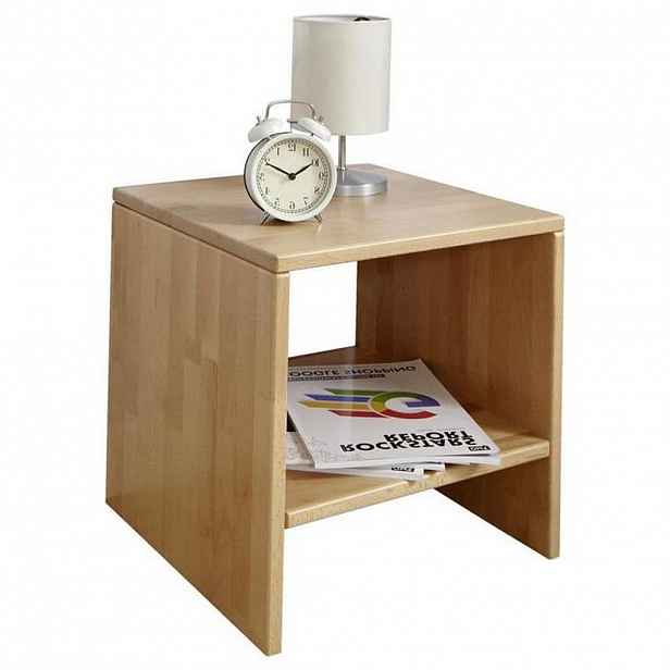 Livetastic NOČNÍ STOLEK K POSTELI, buk, barvy buku, 40/40/40 cm