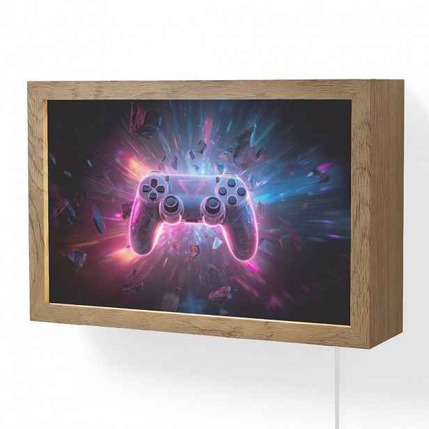 OnlyWow NÁSTĚNNÁ LAMPA Controller - Neon - Explosion - Abstraktní 30x20 cm