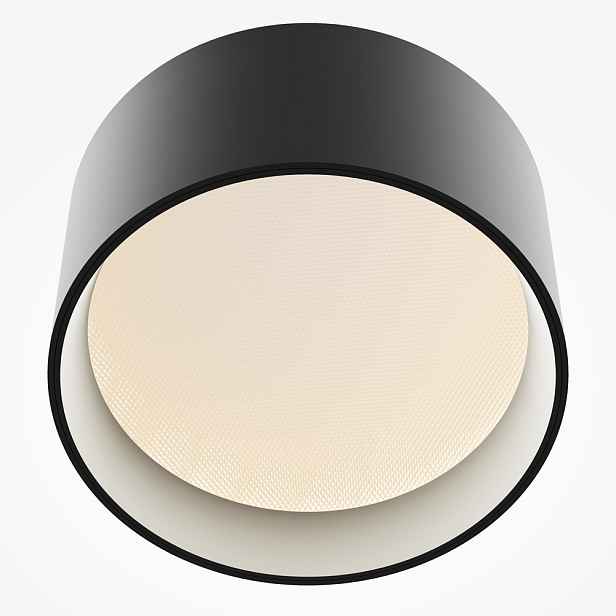 Stropní bod černý kulatý Ø12 cm Led 3000K do obývacího pokoje jídelny Maytoni