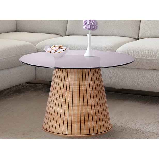 Kulatý konferenční stolek Ascoli, 80 cm, světlý ořech