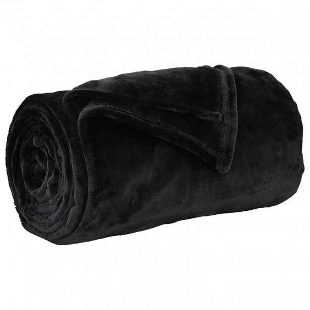 vidaXL Přehoz Černá 150 x 200 cm 0.78 kg Fleece