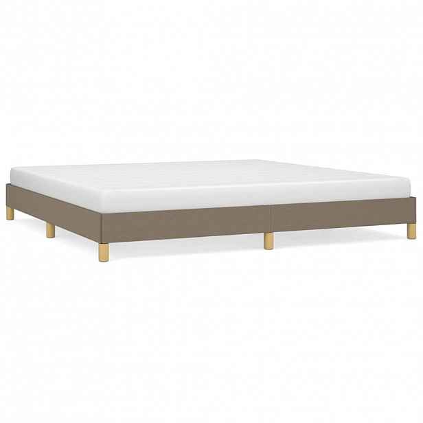 vidaXL Rám postele bez matrace taupe 200 x 200 cm textil
