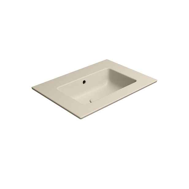 GSI PURA keramické umyvadlo Slim 62x46cm, bez otvoru, creta mat