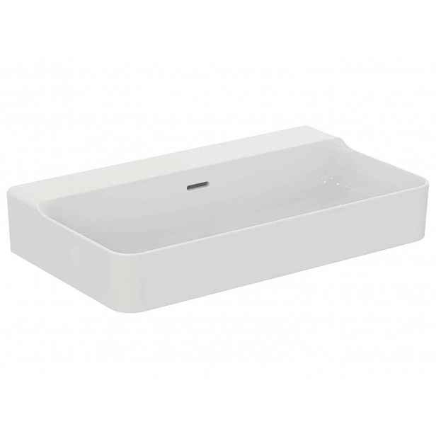 Ideal Standard Conca Ceram - Umyvadlo na desku 80x45 cm, s přepadem, bez otvoru pro baterii, bílá T382801