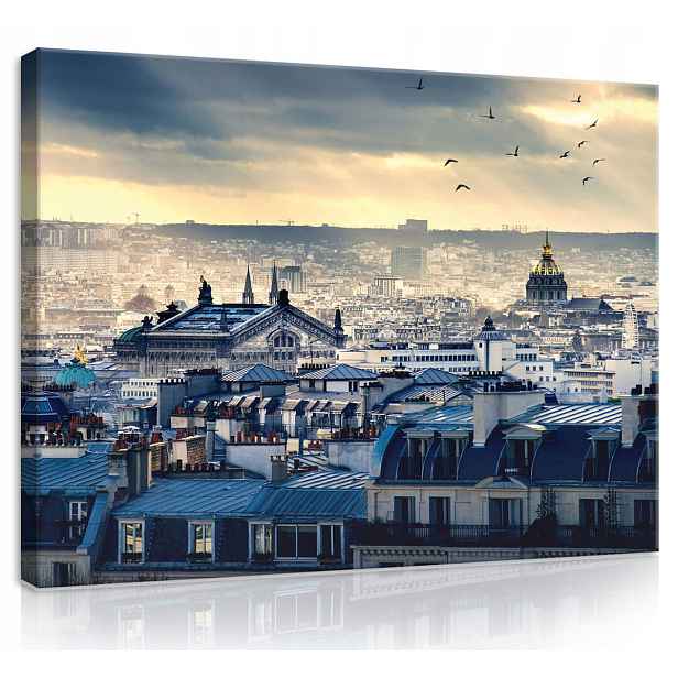 Obraz Na Plátně Canvas 100x75 Paříž Střechy Pohled