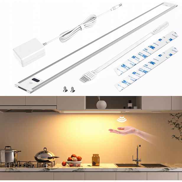 Světelná Lišta Kuchyňské Osvětlení 2 Kusy 42 CM Wobsion Pohybový Senzor