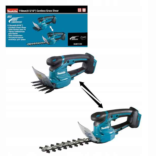 Makita DUM111ZX Aku Nůžky Na Živý Plot Trávy 18V