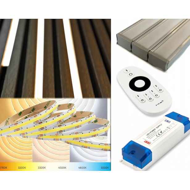 Osvětlení lamel 3x Led lampa Cob Cct Multiwhite Teplá-neutrální-studená