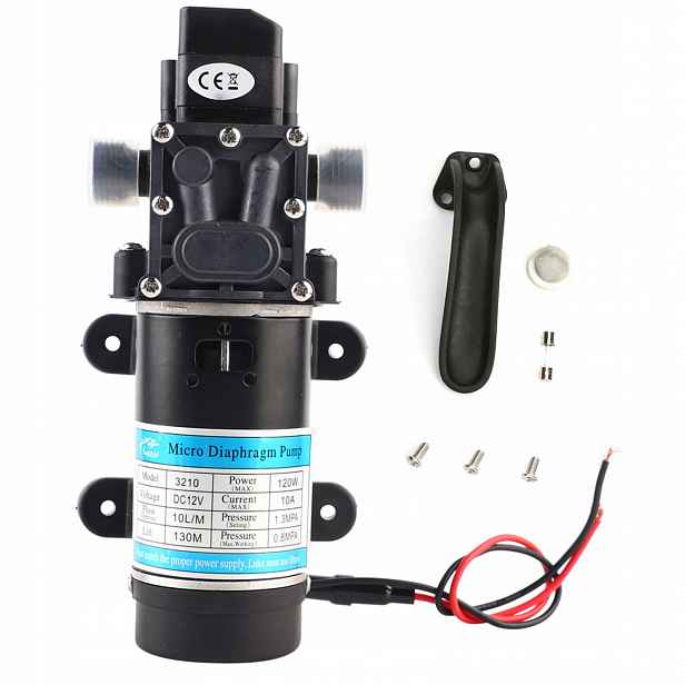 12V Samonasávací Membránová Pumpa Tlaku Vody 10 L/M 120W 10A Karavan