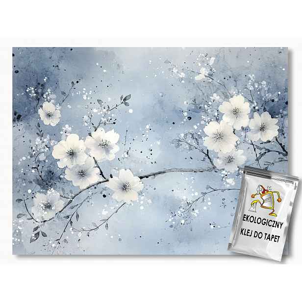 Fototapeta Flizelina Grafika Příroda Dřevo Bílé Květiny 208x146 130g