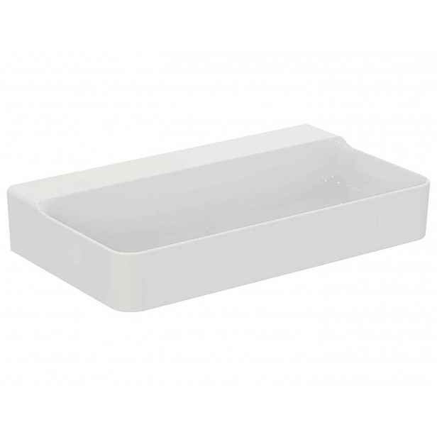 Ideal Standard Conca Ceram - Umyvadlo na desku 80x45 cm, bez přepadu, bez otvoru pro baterii, bílá T383101