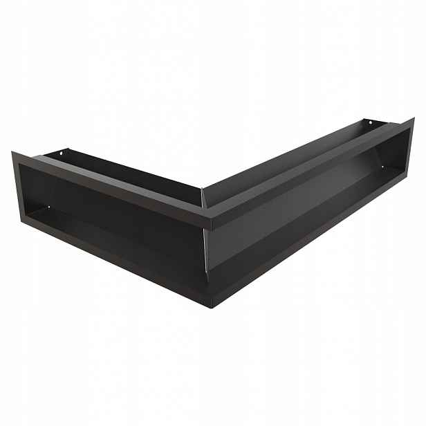 Krbová Mřížka rohová Luft Ventilační 40X60X12 cm Černá Kovová P/l