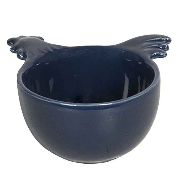 Modrá keramická miska s kohoutkem - 9*9*5 cm Clayre & Eef