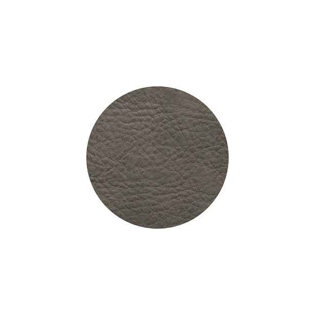 Podtácky imitace kůže 4 ks průměr 10 cm VEGAN LEATHER ASA Selection - šedohnědé
