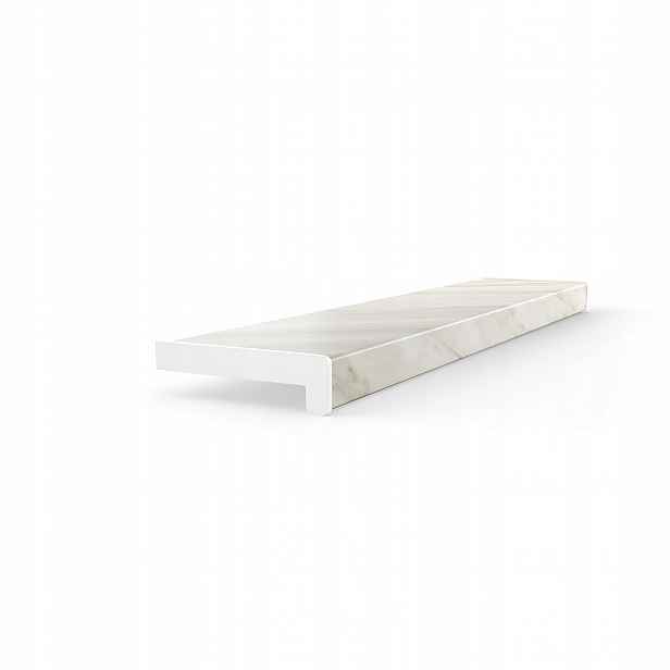 Vnitřní komorový parapet z Pvc s krytkami, šířka 35 cm, délka 100 cm, Marmur