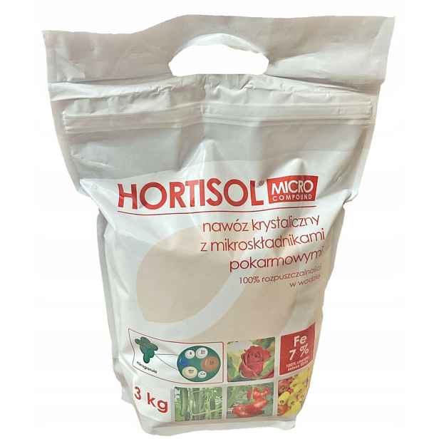 Mikroprvkové hnojivo Hortico Hortisol Micro 3 kg 7% Fe pro fertigaci rostlin