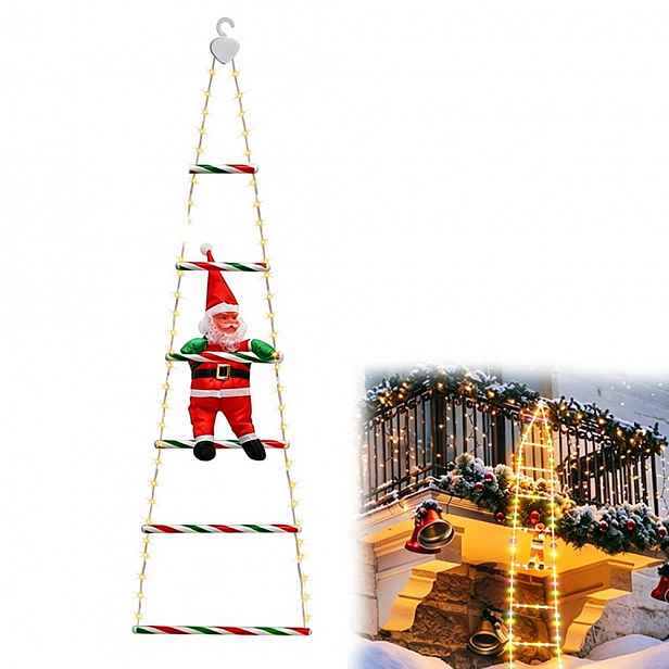 Vánoční Led Světýlka Žebřík 300 CM 8 Režimů Mikuláš