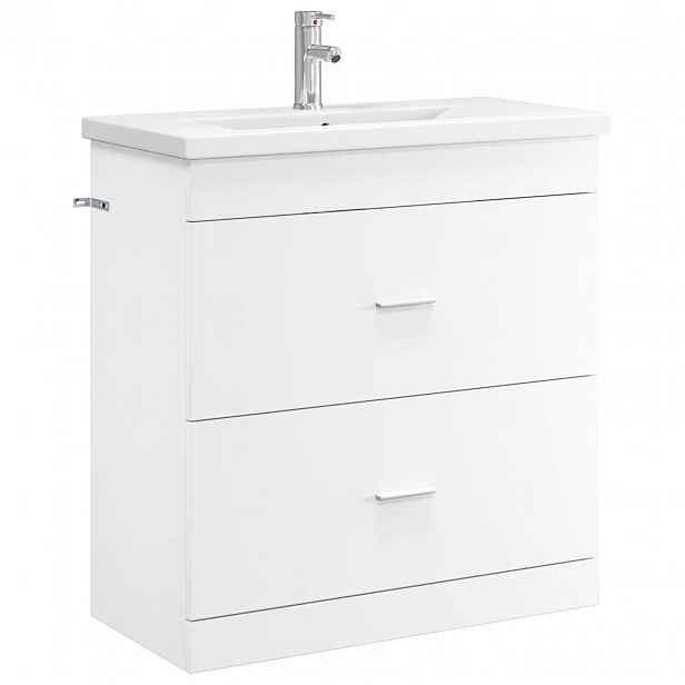 vidaXL Sada koupelnového nábytku Bílá 81 x 40 x 84,5 cm