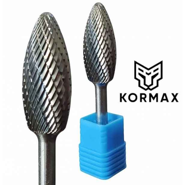 Fréza 16 mm plamenový rotační pilník H 16x36x80 stopka 6 karbidová Kormax