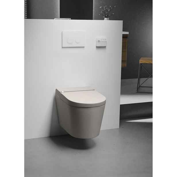 U-Spa HYGEA - INTEGROVANÝ BIDET ZLATÝ MATNÝ; SPRCHOVACÍ ELEKTRONICKÁ TOALETA ZLATÁ MATNÁ