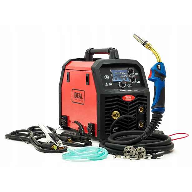 Svářečka Ideal Tecno Mig 200 Pulse LCD Poloautomatická 230V Hliník 230V