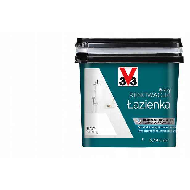 3V3 Easy Renovační koupelna Kafli Pvc Rychlá obnova Boazerie White 0,75L