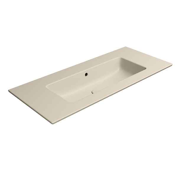 GSI PURA keramické umyvadlo Slim 102x46cm, bez otvoru, creta mat
