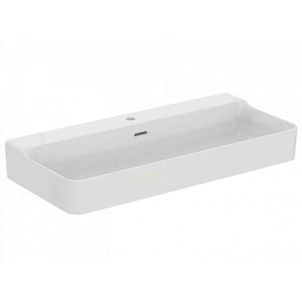 Ideal Standard Conca Ceram - Umyvadlo na desku 100x45 cm, s přepadem, otvor pro baterii, bílá T383201