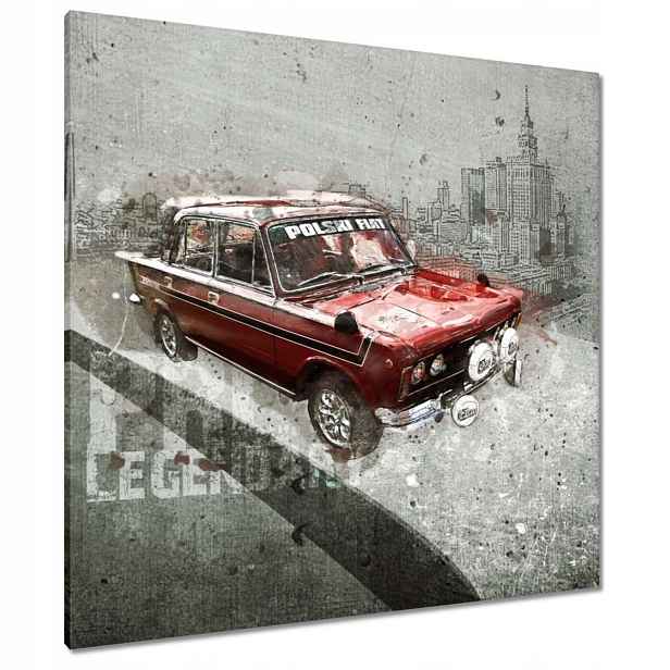 Obrazy 90x90 Červený Velký Fiat 125p
