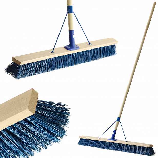 Smeták Kartáč 100 cm Ulice Zametač S Dřevěnou Násadou Smeták