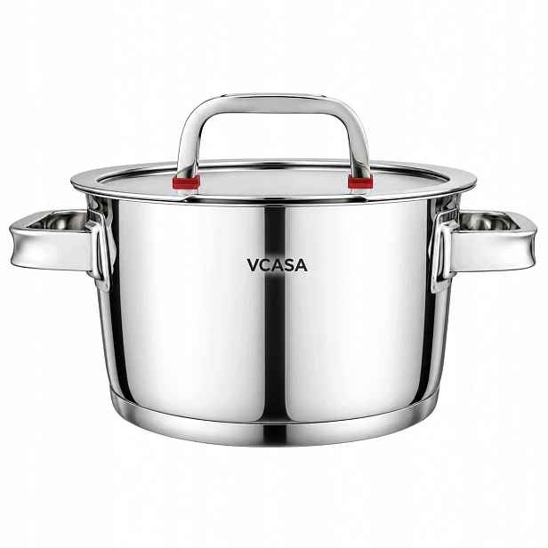 Hrnec Vcasa Sierra 20 cm 3,2 L Nerezová Ocel 304 Indukční víko Cedník