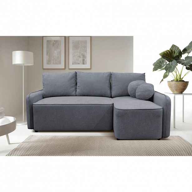 MID.YOU ROHOVÁ SEDAČKA, textil, šedá
